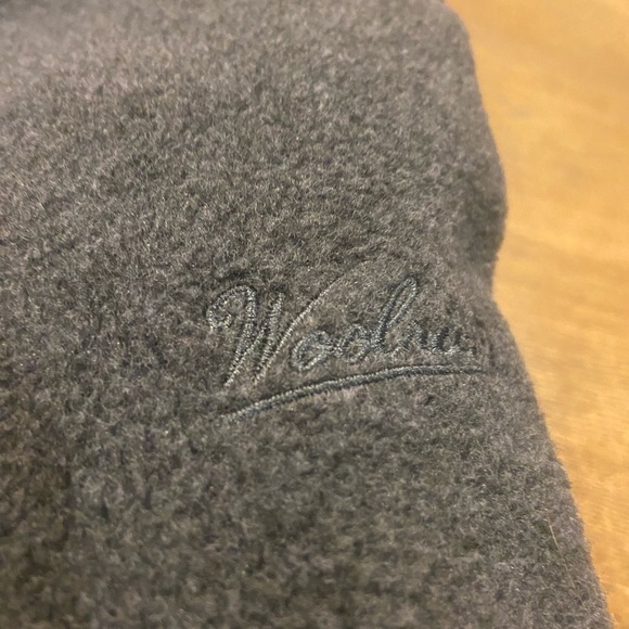 Woolrich Men Large Grey Full Zip Vest Fleece Drawstring Bottom Outdoor Camp - Picture 11 of 11